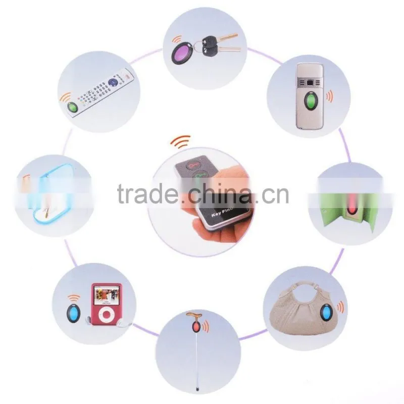 4-in-1 Wireless Key Finder Keys Caller Locator Pet Finder Alarm Kit with LED Flashlight