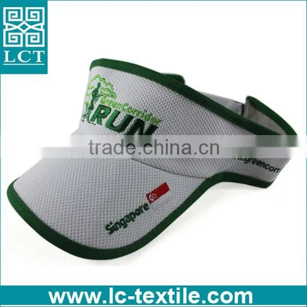 hot sell 55%coolmax 45%polyester sunvisor sport hat running cap
