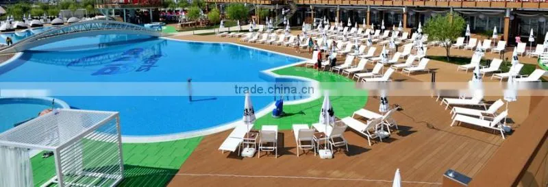 WPC Material outdoor decor floor and Brusched Surface Treatment WPC composite decking