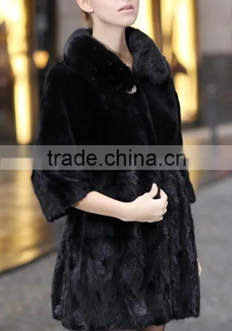 Fashion genuine mink fur coat for women MC09