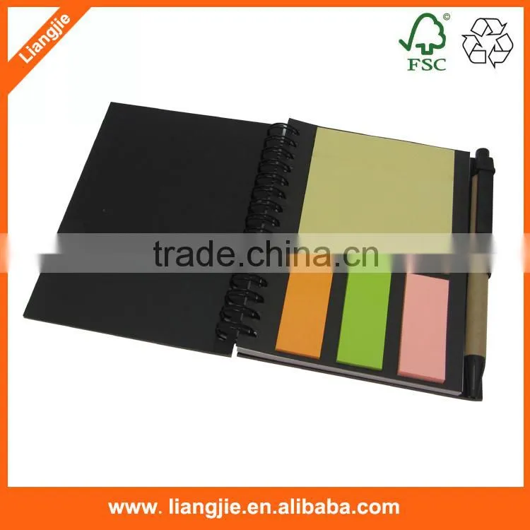 Colored sticky notepad combined magnet folder spiral notebook