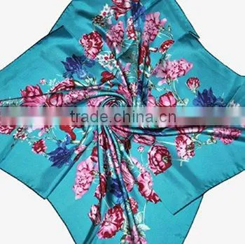 2016 Newest 100% lady silk scarves (DX1001-1)