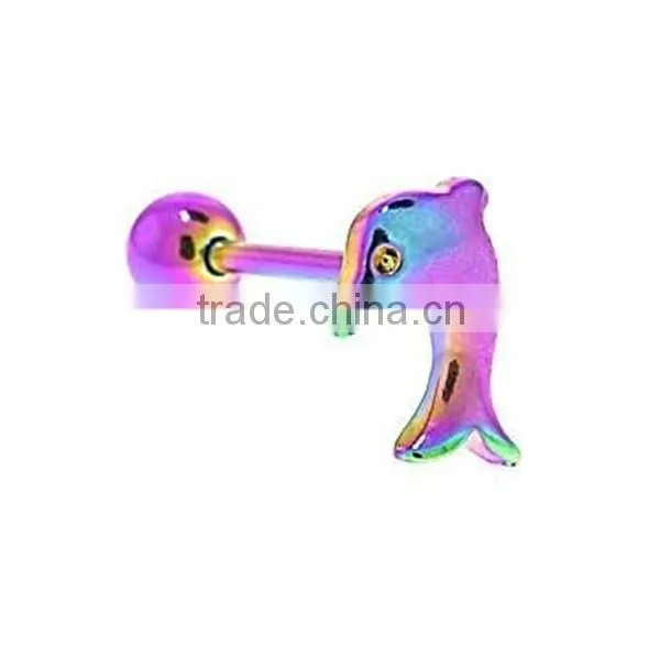 Fashion animal tongue ring barbell piercings body jewelry