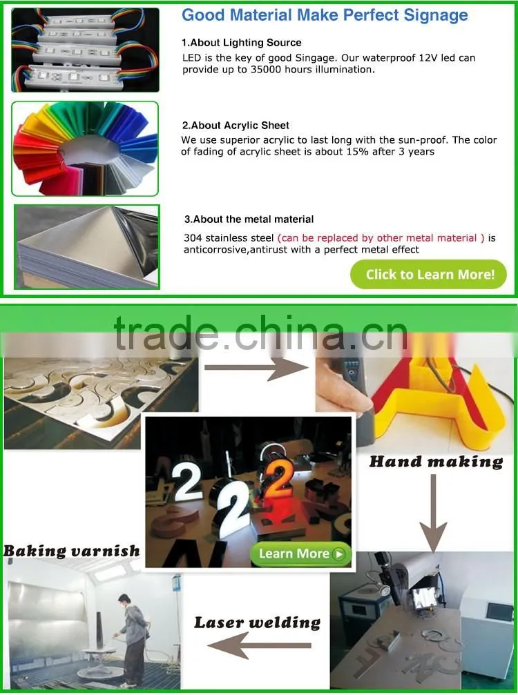 Cnc Laser Cut Attractive 3D Acrylic Sign With CE certification