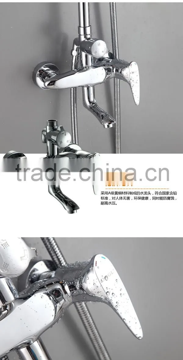 square faucet shower set, concealed installation shower set, chrome plating shower set