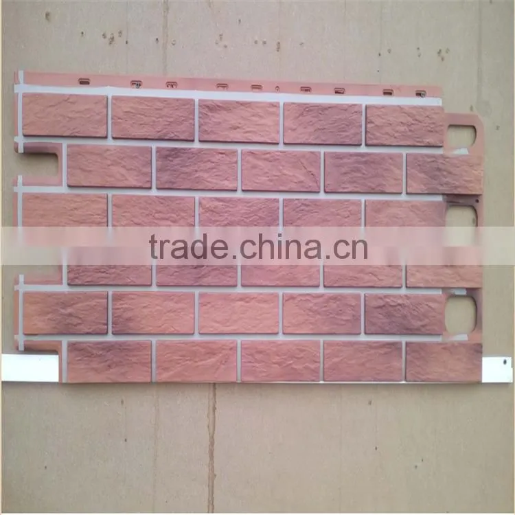 Faux stone Brick Exterior Wall panel plastic wall siding