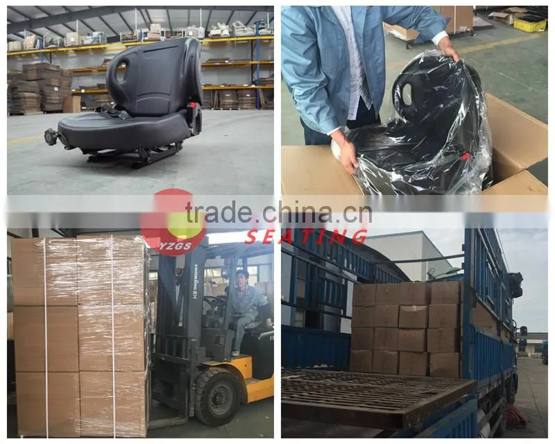 Top selling Toyota Forklift Seat,JZZY-6, Mechanical suspension System, Black PVC Leather forklift Seat