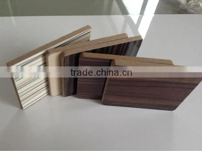 UV Coated wood panel --uv lacquer +Wood grain melamine paper + mdf +wood grain melamine paper