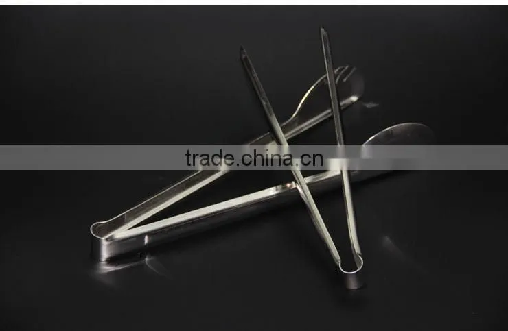 Steak Grip Kitchen Food Vegetable Spring Clip Clamp Stainless Steel BBQ Tongs