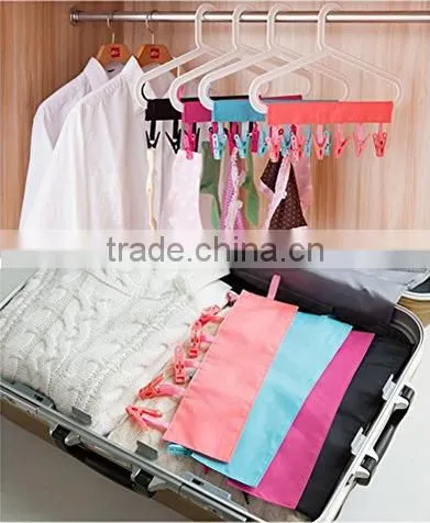 Outdoor Camping Folding Hangers Plastic Clothing Travel Foldable Hanger Skirt Hangers T-shirt Hangers