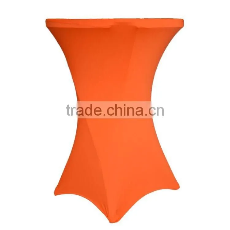 LZB016 fashionable solid color blue cocktail table cover for sale
