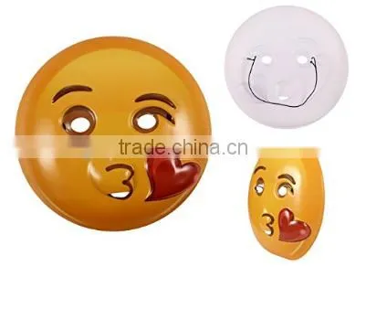 High Quality Plastic PVC Mask Emoji Smiley Emoticon Fun Ultra Alsino Suitable for Adults and Teenagers with Elastic Fastening wi