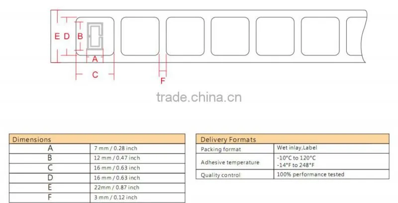 printable passive uhf Disposable Passive Rfid Label Roll for retail