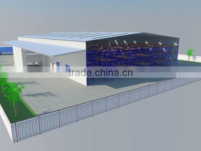 lightweight structural steel structure prefab warehouse