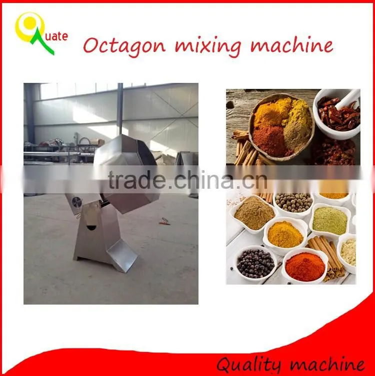 Octagon round shape stainless steel seasoning mixing machine