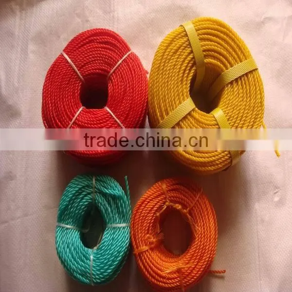 Good abrasion resistance pe rope in many colors