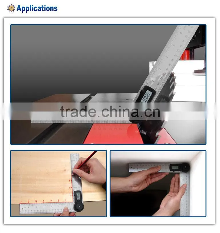 stainless steel metal folding rulerl angle ruler measuring tool