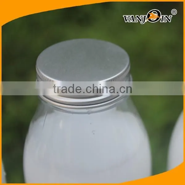 200ml Pudding Plastic Bottle Milk bottle with Metal or Plastic Cap