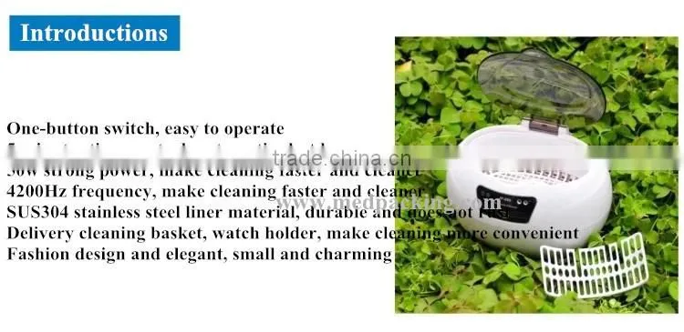 Silent Ultrasonic Cleaner JP-880 consumer and commercial glasses jewelry cleaner Shaver