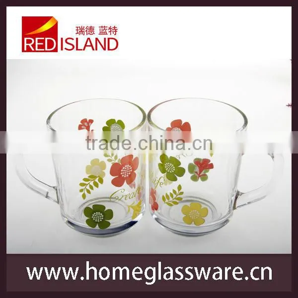 glass works supply glass mug shot glass glass mug with handle