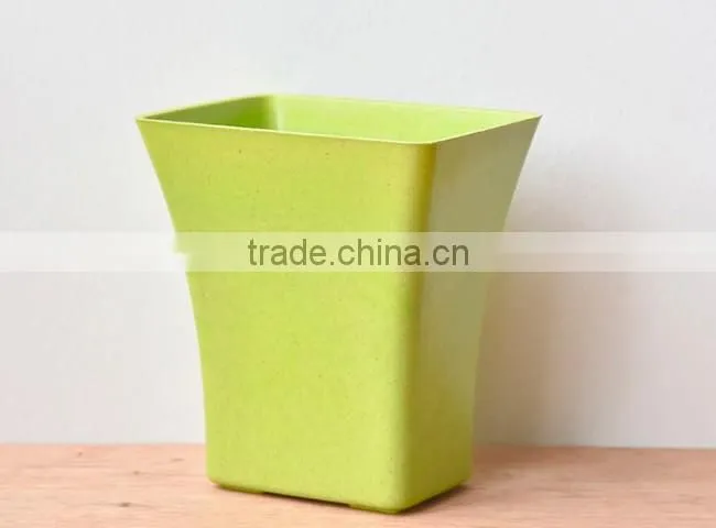 Indoor small plant fiber biodegradable rectangular plastic planters