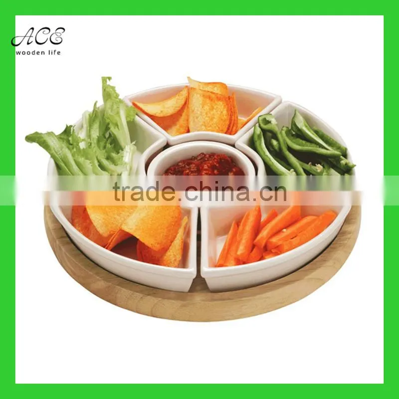 Wooden serving tray