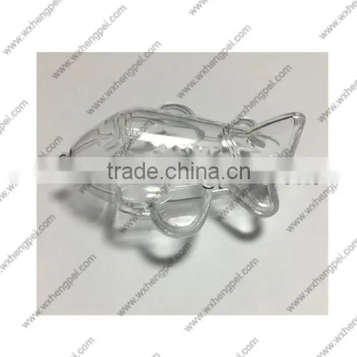 Cleverish portable cute transparent plane plastic storage jewelry wedding box kit