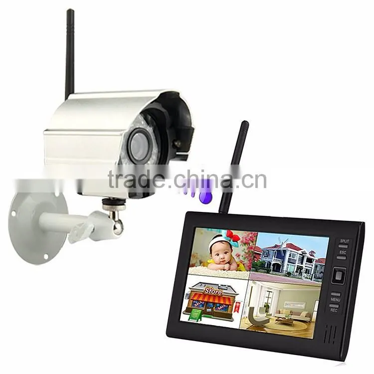 High quality Digital Wireless Security Camera System CCTV DVR Kit With 7 Inch Monitor