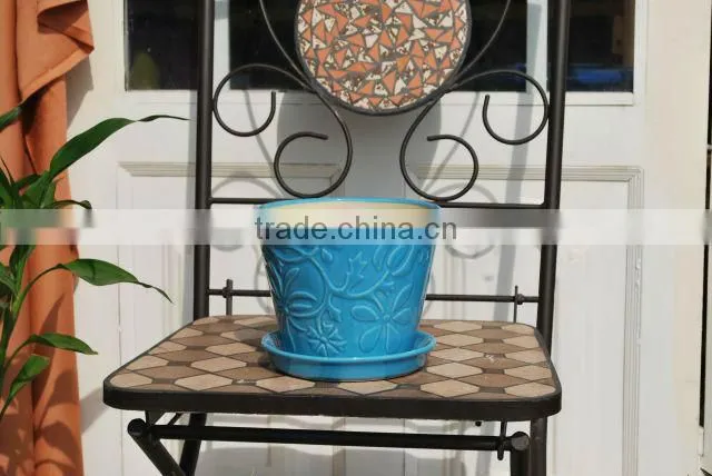Indoor ceramic flower planter