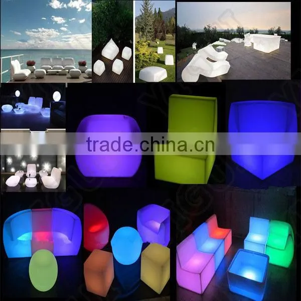 2015 promtional led nightclub sofa& led lighting sofa chair with cushion
