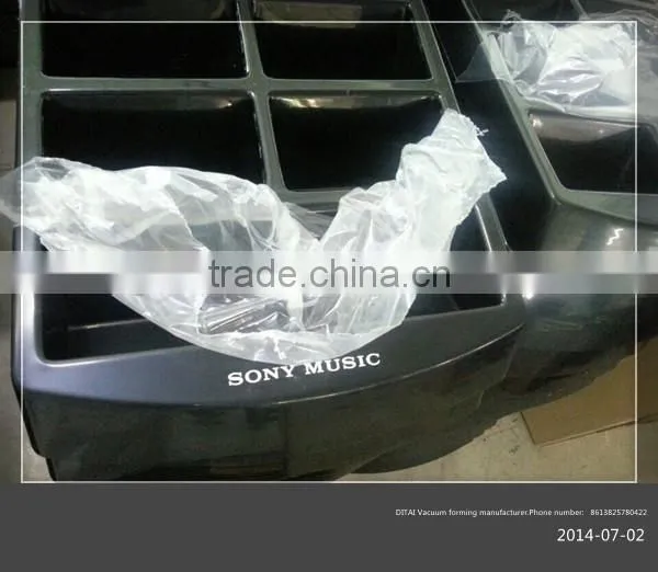 Vacuum forming plastic sony music display tray
