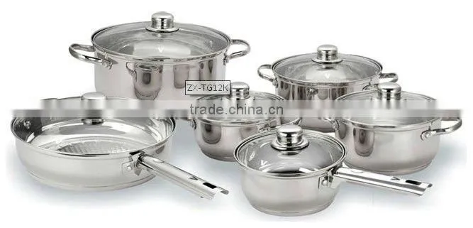16 pcs stainless steel cookware set