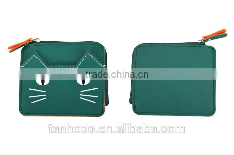 hot selling black leather id card holder wallet ,business card case/ visiting card holder