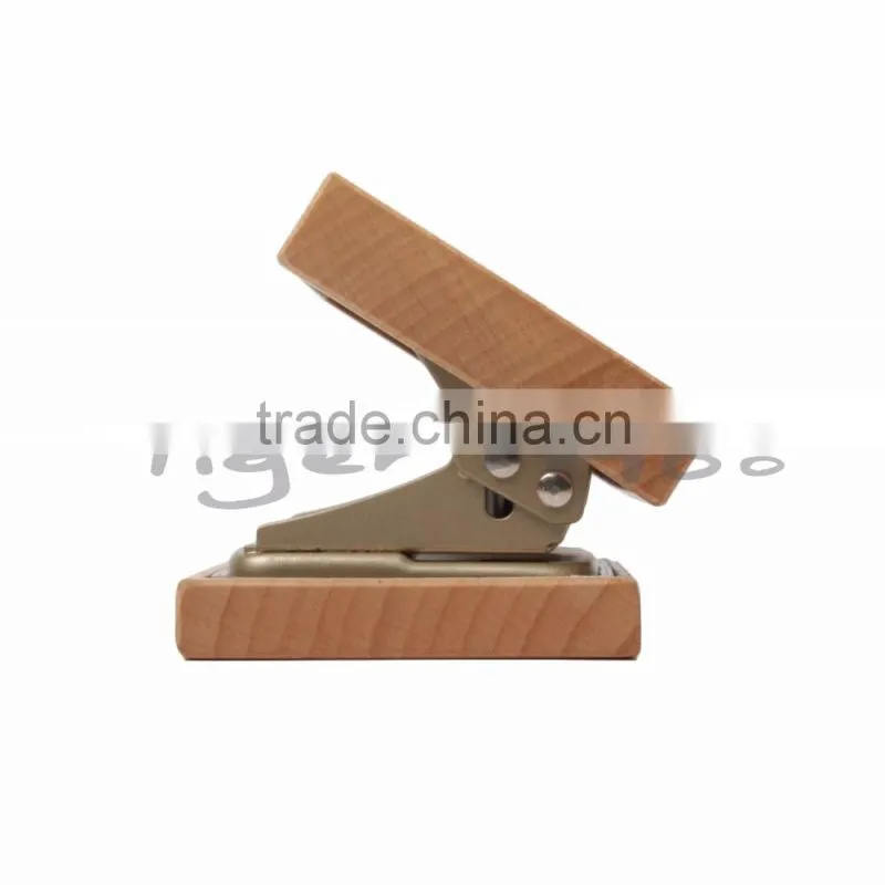 Office Stationery Wooden Paper Hole Punch Machine