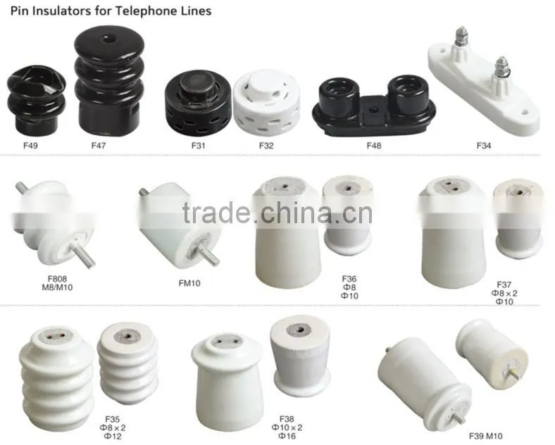 ceramic porcelain pin insulator for telephone lines