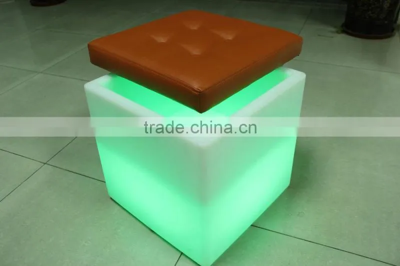 Rechargeable night club table ktv bar chair led wine cubic tank