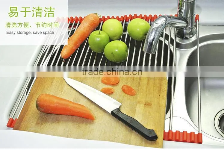 Stainless steel Kitchen Storage Rack Foldable Draining Rack