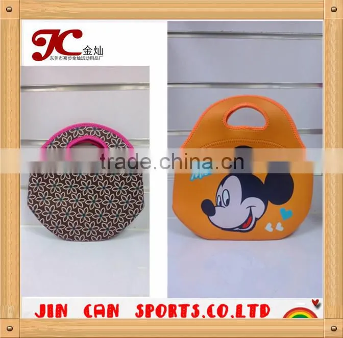 free design kids insulated neoprene lunch bag/lunch tote