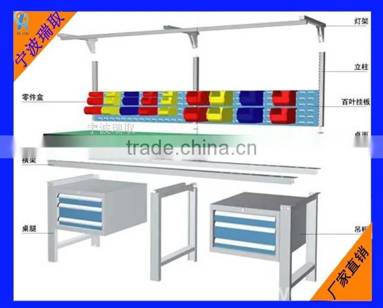 Hot Sales Multifunctional Metal Workbench with Staineless Steel Table Top