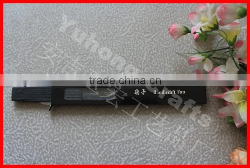 Black color hand held fan package paper box