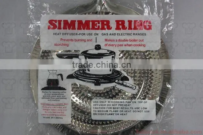 CUISINE ESSENTIAL! SUPER SIMMER RING W/WOODEN HANDLE