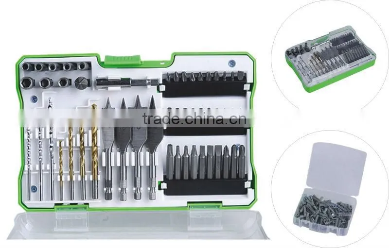 75 piece twist drill / wood drill / masonry drill and bit set