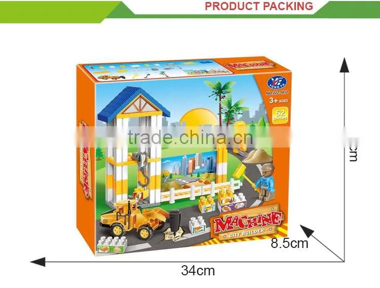 High quality children diy construction large plastic blocks toys