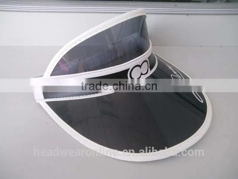 Custom High Quality Cheap Colorful PVC Sun Visor Dongguan Factory