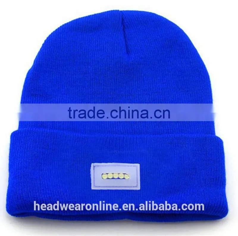 Good Quality Custom Color Led light Beanie Hats