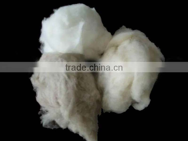 Pure light grey dehaired cashmere fibre