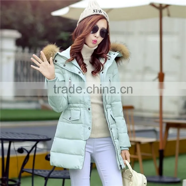 Wholesale women coat winter mid- long style women down jacket for winter