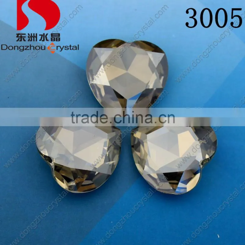 Loose light smoked topaz color crystal jewelry fancy glass stone