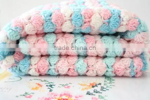 Lovely Newborn Baby Blanket, Colorful Knitted Blanket, Handmade Blanket