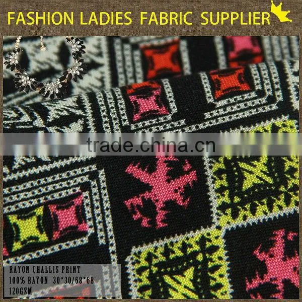 shaoxing cichengtex new rayon and high quality fabric, fashion printed fabric